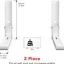 AVF Steel Universal Wall-Mounted Microwave Brackets in White (Set of 2)