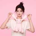 Soft Plush Pink Bunny Rabbit, 10 Inch Small Stuffed Animal Toy, Kids Gift