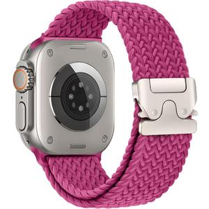 Braided Solo Loop for Apple Watch Ultra 3/2 Bands 49mm 46mm 45mm 44mm 42mm Men/Women,Parachute Buckle Stretchy Elastic Nylon Sport Strap Wristband for iWatch Bands Series 11 10 9 8 7 6 5 4 3 SE3/2