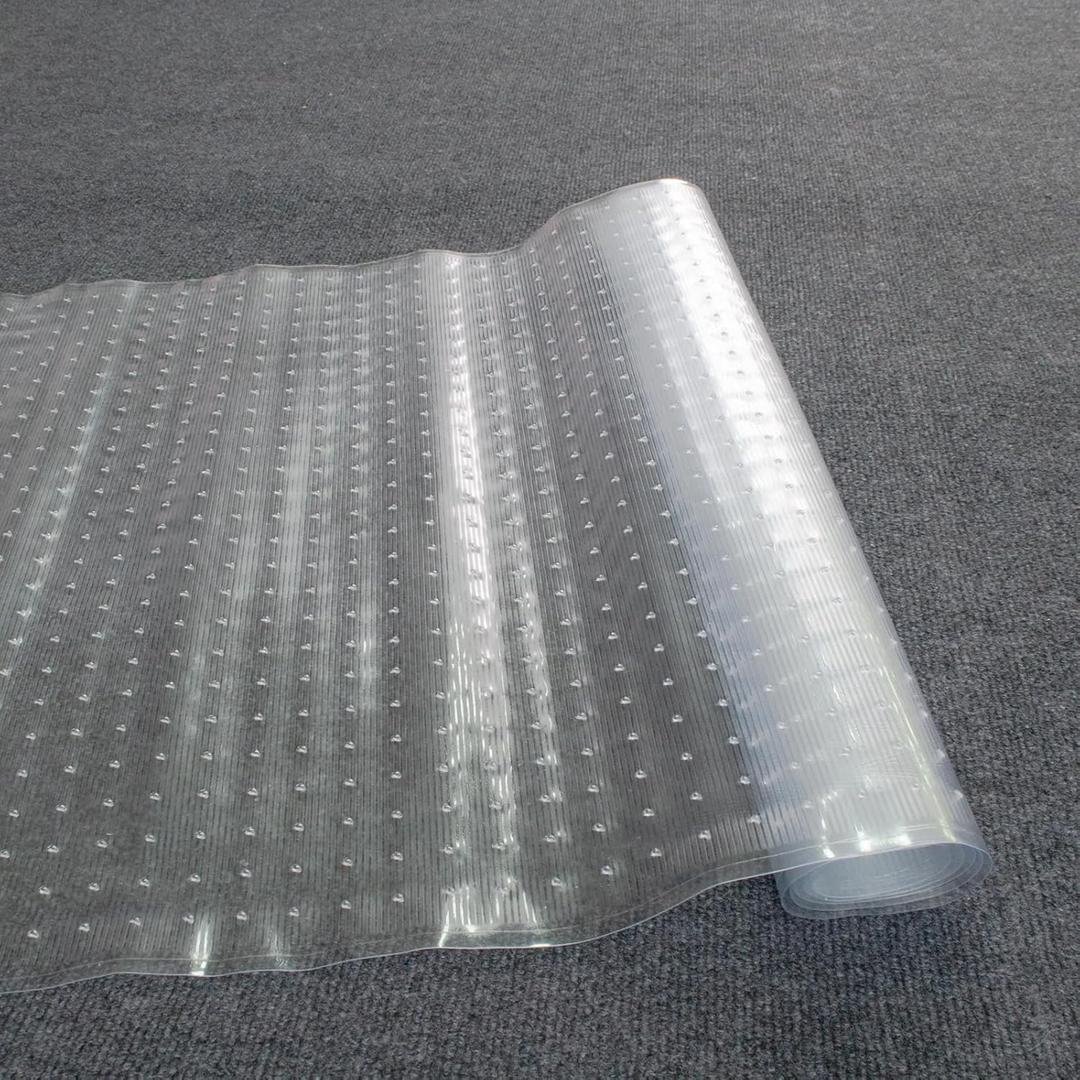 Clear Vinyl Carpet Protector Floor Runner, 27 in Wide x 25 ft Long, Plastic Floor Runner Roll for High Traffic Hallway, Waterproof & Non-Slip Rug Protector for Low Pile Carpet