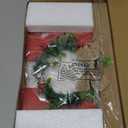 Christmas Decorations for Home LED Lighted JOY Decor Farmhouse Wooden Wreath Tabletop Merry Christmas Signs Rustic Holiday Block Indoor Decorative Sign