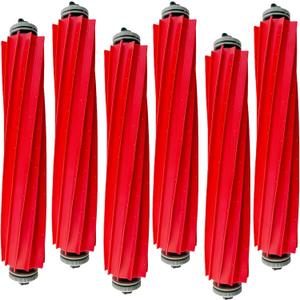 6 Pack Rubber Main Brush Replacement for Roborock Q Revo Series,S7 Series,QV 35A/35S,Qrevo S/MaxV/Pro/Plus,Q7 Series Vacuum Cleaner