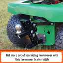 ECOTRIC Heavy Duty Adjustable Lawn Mower Trailer Towing Hitch, Garden Tractor Hitch Steel Compatible with John Deere Cub Cadet Craftsman