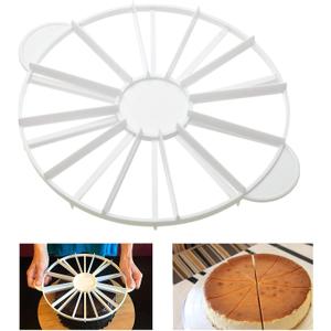 Round Cake Slice & Pie Slicer Marker, Cake Divider, Cheesecake Cutter, Double Sided Cake Portion Marker, 10 or 12 Slices-Works for Cakes Up To 16-Inches Diameter