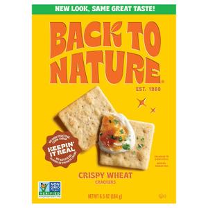 Back To Nature Crispy Wheat Crackers, Dairy Free, Non GMO, 6.5 Ounces (Pack Of 6), BB Date: 11/07/2025