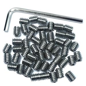 50pcs Set Screws 1/4-20 x 3/8" inch 304 Stainless Steel Allen Head Hex Hexagon Socket Set Screws with 1/8" Allen Wrench,Set Grub Screws Hex Allen Head Socket Set Screws.(3/8" Length)
