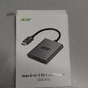 Acer SD Card Reader USB C, Dual Slots Type C to Memory Card Reader, Aluminum Micro SD Card Camera Adapter for MicroSD, SDHC, SDXC, Compatible with iPhone17/16/15, MacBook Neo/Pro/Air, iPad, Laptop (Grey)