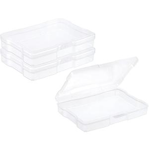 PATIKIL 4x6 Photo Storage Box, 2 Pack Photo Boxes Storage Photo Organizer Cases Storage Container Picture Boxes Plastic for 4x6 Pictures Sticker Scrapbook Craft Keeper, Clear