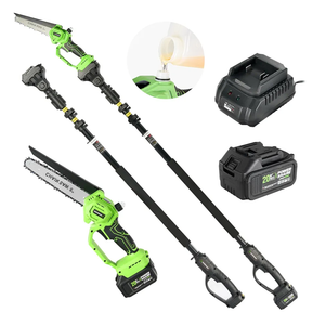 2-in-1 Cordless Pole Saw & Mini Chainsaw 20V 3.0AH 8-Inch 15FT Reach Electric Tree Trimmer Battery Powered Chainsaw with Extension Pole for Tree Trimming Branch Cutting Pruning
