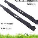 84005313 22 Inch Mower Blades, 2 Pack Compatible with Hyper Tough Mowers