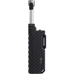 Torch Lighter with Flame Lock, Windproof Butane Lighter Refillable Single Jet Flame, 7.63" Extended Long for Candle, Camping, Grill, BBQ, Fireworks (Butane not Included) Black