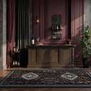 Nayoroom 
Dark Academia Gothic Black Area Rug 8x10 - Moth Carpet with Fantasy Design, Luxurious Machine Washable Non-Slip Rug for Living Room, Bedroom.