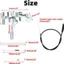 71 inch Go Kart Throttle Cable Kit Fits for Predator 196cc 212cc GX200 GX160 5.5hp 6.5hp Engine Manco ASW Kandi Yerf Dog Go Cart Parts Replaces 8252-1390, with Governor Lever Arm