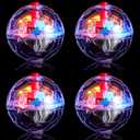 Frienda 4 Pieces Ghost Hunting Cat Ball Motion Light up Cat Balls LED Motion Activated Pet Ball Motion Light up Interactive Toys Pet Glowing Mini Running Exercise Ball Toys (Transparent)