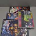 3Pcs Adult Coloring Book for Women Relaxation, 36 Colors Markers with Spiral Bound Adult Coloring Book for Women, 36 Dual Tip Colors Markers, Anxiety Relief Mindfulness Gifts (Cottage & Garden & House)