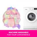 Happy Nappers 2-in-1 Pillow & Sleepy Sack Dreamy the Unicorn 54x20 Medium | Plush animal opens into a cozy sleeping bag for kids age 3+. 54 x 20 inch soft play character for travel and sleepovers