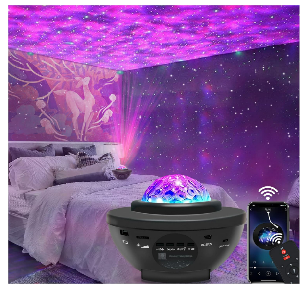 Star Projector Galaxy Light Projector with Remote & Bluetooth Speaker, Multiple Colors Dynamic Projections Night Light Projector for Kids Adults Bedroom, Space Lights for Bedroom Decor Aesthetic