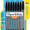 Paper Mate InkJoy 100ST Ballpoint Stick Pens, Medium Point, Black Ink, Pack of 8
