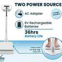 AdirMed Digital Physician Scale with Mechanical Height Rod - Eye-Level Measuring Station for Body Weight, Height & BMI - Ideal for Gyms, Medical Facilities & Rehabilitation Centers