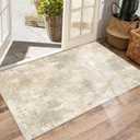Abstract Small Carpet 2x3 Washable Cream Beige Area Rugs Doormat for Entryway Living Room Bedroom Washing Room Non Slip