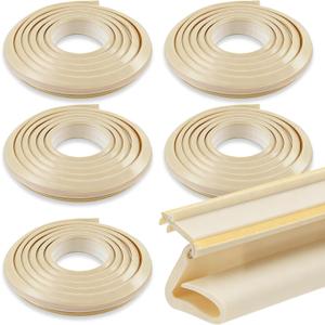 Yuntau 84 Inch 5 Pcs Rubber Weather Stripping Seal,Beige
