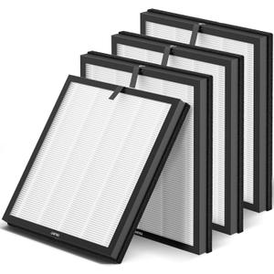 MR5866 Replacement Filter Compatible with MORENTO & FLANUR MR5866 Air Purifier, HEPA Filter Perfect for Home Large Room, MR5866 Filter for 99.97% Air Pollutants, Odor and Smoke, Original, 2 Pack