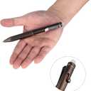 SMOOTHERPRO Erasable Solid Brass Bolt Action Pen,Weighted Heavy Pen Compatible with Pilot FriXion Refill,Durable Pen Clip for EDC Pocket Business Collection Retro(EAP02-GD)
