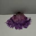 BERON Ombre Purple Short Wigs Curly Bob Wig with Bangs Ombre Color Wavy Hair Wigs Women's Synthetic Wigs Daily Party Use