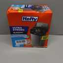 Hefty Ultra Strong 13 Gallon Trash Bags, Black Tall Kitchen Trash Bags 13 Gallon Size, Break Resistant Drawstring Enclosure, Continuous Odor Control, Blackout, Clean Burst Scent, 110 Bags