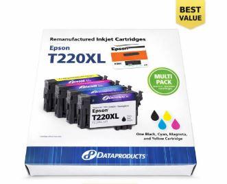 4 Pack New 220XL T220XL Ink for Epson WorkForce Black Color 220 T 220 XL Set