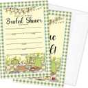 Garden Party Bridal Shower Bachelorette Invites, 25 PCS Kit Wedding Invitation Bridal Shower Invitations with Envelopes For New Couples, Mr And Mrs, Newlyweds-07