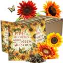 Seed Needs, Sunflower Seed Packet Party Favors - Pre-Filled Packs to Hand Out (Great for Weddings, Bridal Showers, Memorials, Fundraisers & Other Events) Heirloom & Untreated (100 Packets)
