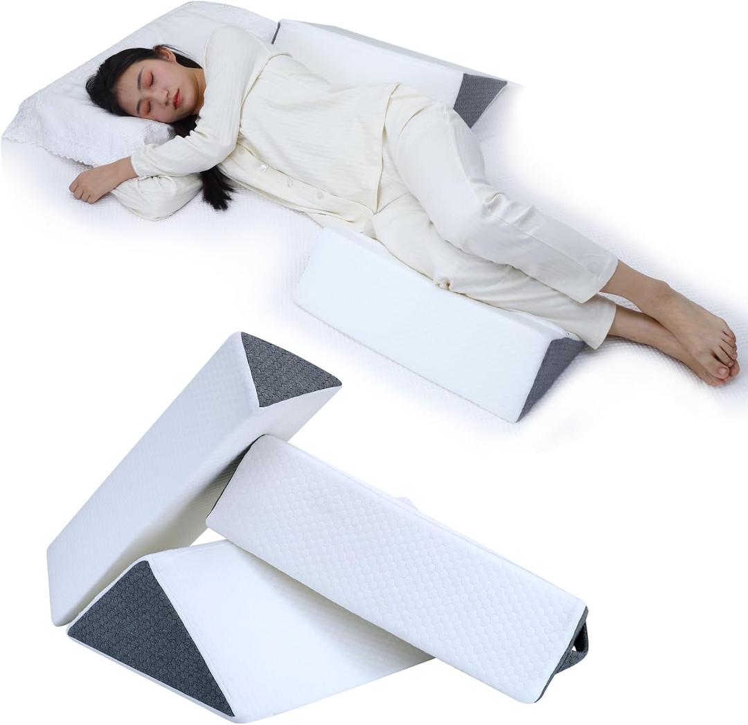 Wedges for Bed Positioning, 3PCS Bed Wedges & Body Positioners for Bed Sores, Side Sleeping, Back Support, After Surgery, Bedsore Pressure Relief, Positioning Wedge for Elderly & Adults (White)