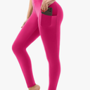 SINOPHANT High Waisted Leggings with Pockets Women, Full Length Capri Buttery Soft Stretchy Yoga Pants - Small/Medium