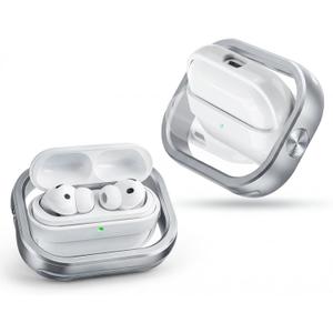 for AirPods Pro 3 Case, All-Metal Rotating Case, Aluminum Alloy Fidget Stress-Relief Protective Cover, 360 Fingertip Rotation, Hollow-Out Heat Dissipation, Shockproof & Skin-Friendly Armor