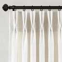 Pinch Pleated Linen Curtains 90 Inches Long for Living Dining Room Bedroom 2 Panel Set Natural Cream Birch Pinch Pleat Curtain 90 Inch Neutral Boho Floor to Ceiling Curtains Semi Sheer Linen Drapes, 40"W x 90"L