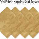 2 x Newbridge Christmas Carol Holiday Noel Damask Fabric Tablecloth, 52 x 52 Inch Square, Gold, Holly Leaf Poinsettia Weave, Wrinkle Free Soil Resistant Easy Care Table Cover