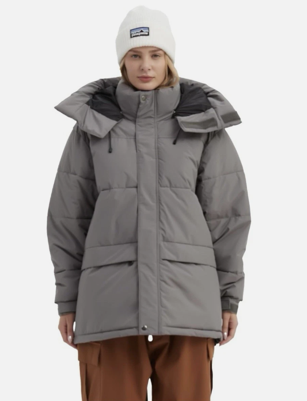 NOMADIKA Oversize Waterproof Ski Jacket Thick Snow Coats with Detachable Hood Warm Winter Skiing Snowboard Jackets Parka for Women Men(XL, Dark Grey)