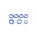 ERIDANUS Auto Accessories Fit for Ford F150 2015+Air Conditioner Switch & 4WD & Headlight Knob Button Trim & One-Button Start Switch (Blue for High Configuration) Aluminum Alloy 7PCS