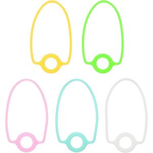 PATIKIL Silicone Water Bottle Lanyard, Reusable Tumbler Strap Water Bottle Handle Holder with Strap for Beverage Carry Traveling Take Out (Pink/Light Blue/Green/White/Yellow)