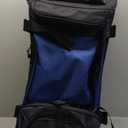 Amazon Basics 35-Inch Large Rolling Duffle Bag with Wheels and Handle, Travel Duffle Bag with Durable Ripstop Polyester Material, 2 Layers of Space, Multiple Interior and Exterior Pockets, Blue