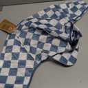 Tiny Twinkle Long Sleeve Bib for Babies & Toddlers | Waterproof Smock Bib for Eating | Machine Washable & Mess-Proof Feeding Essentials | Newborn Shower Gift (Checkers Blue, 624M)