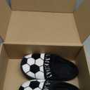 INMINPIN Kids Girls Boys Ball Sports Slippers Soft Curly House Shoes Memory Foam Non-Slip Indoor Outdoor Slippers for Sports Fan (6-7 Big Kid, Soccer Black)