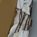 PARTY JOY 54 Pcs White Glitter Artificial Cedar Sprigs Picks Faux Cedar Branches Stems Christmas Tree Picks Sprays for Gold Christmas Tree Wreath Wedding Bouquet Winter Seasonal Holiday Decoration