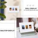 Mini Picture Frame for Fujifilm Instax Mini 13/12/11/41/EVO/SE Instant Camera, Wooden 2x3 Picture Frame for Polaroid 3 Inch 3 Films for Wall & Tabletop Display (1 Set)(White Frame White Card)