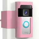 Ring Doorbell Mount - Pink, All Metal Anti Theft Doorbell Holder for Ring & Blink, No Drill Required