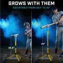 GoSports Baseball & Softball Drip Batting Tee - Adjustable (26.5" - 40") Tripod Hitting Tee with Weighted Steel Base for All Ages - Tball Practice Accessory and Baseball Training Equipment