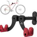 PRO BIKE TOOL Bike Wall Mount - Horizontal Indoor Bike Rack for 1 Bicycle - Bike Rack for Garage - Safe and Secure Bike Hook for Road, Mountain or Hybrid Bikes - Bike Hanger, Bicycle Storage (Red)
