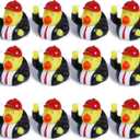 Mini Rubber Ducks Bulk, 12-Pack Small 2.3 Inch, Funny Duckies for Jeep Ducking, Election Gifts, Bath Toys for Kids & Adults, Car Dashboard Decorations