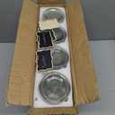 NETANY Set of 4 Glass Carafe with Lid, 1 Liter Beverage Serveware Carafe, Clear Glass Pitcher for Mimosa Bar, Brunch, Cold Water, Juice, Milk, Iced Tea, Lemonade